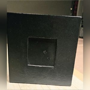 Black Faux Leather Textured □■ Picture Frame ■□ 2.5" x 2.5"